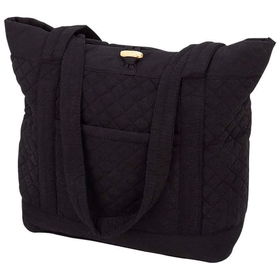 Black Microfiber Shopping Bagblack 