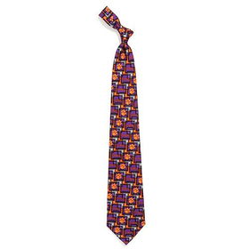 Clemson Tigers NCAA Pattern #2" Mens Tie (100% Silk)"clemson 