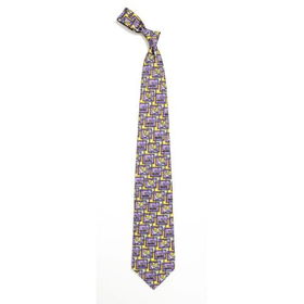 LSU Tigers NCAA Pattern #2" Mens Tie (100% Silk)"lsu 