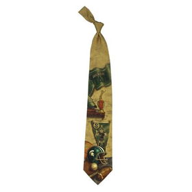 Michigan State Spartans NCAA Nostalgia #2 Mens Tie (100% Silk)michigan 