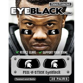 Michigan State Spartans NCAA Peel & Stick Eyeblack Strips (20 Pairs)michigan 