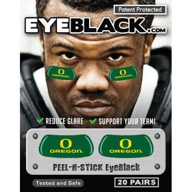 Oregon Ducks NCAA Peel & Stick Eyeblack Strips (20 Pairs)oregon 