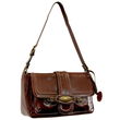 Women's Cognac Synthetic Leather Satchel