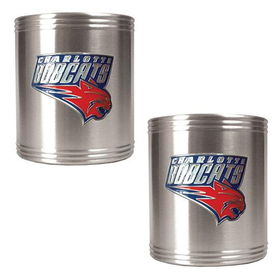 Charlotte Bobcats NBA 2pc Stainless Steel Can Holder Set - Primary Logocharlotte 