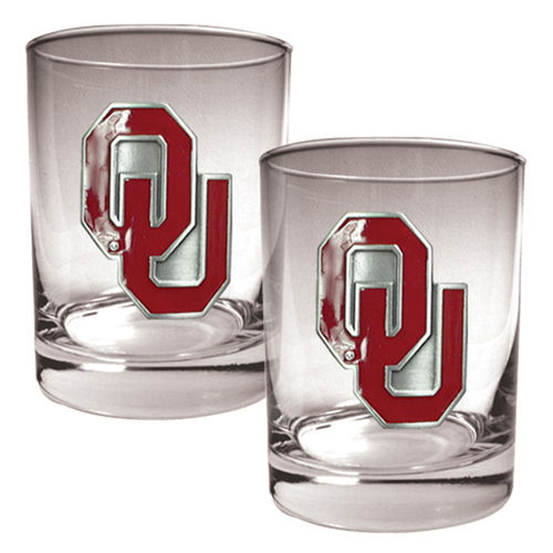 Oklahoma Sooners NCAA 2pc Rocks Glass Setoklahoma 