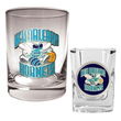 New Orleans Hornets NBA Rocks Glass & Square Shot Glass Set - Primary Logo