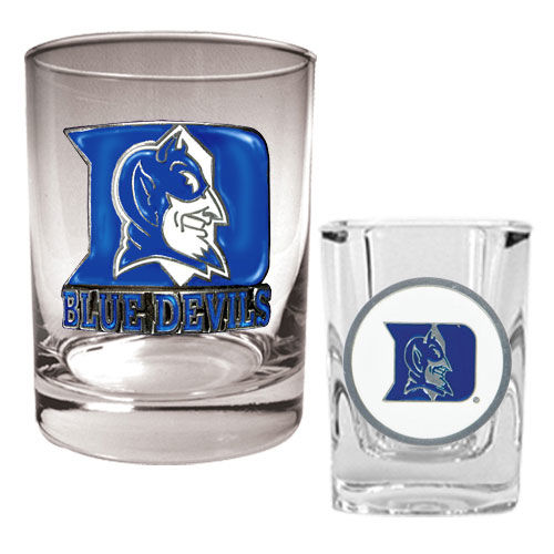 Duke Blue Devils NCAA Rocks Glass And Shot Glass Set