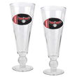 Atlanta Hawks NBA 2pc Pilsner Glass Set with Basketball on stem - Oval Logo