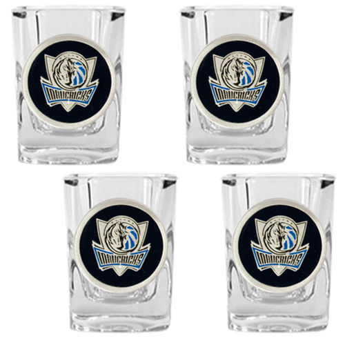 Dallas Mavericks NBA 4pc Square Shot Glass Set