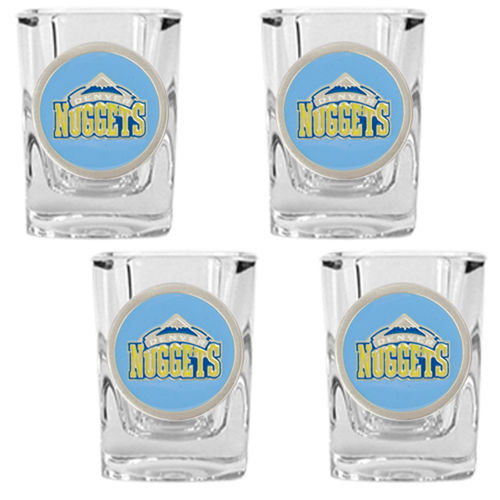 Denver Nuggets NBA 4pc Square Shot Glass Set