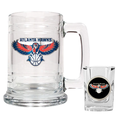 Atlanta Hawks NBA Boilermaker Set - Primary Logo