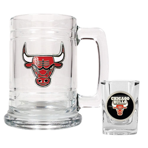 Chicago Bulls NBA Boilermaker Set - Primary Logochicago 