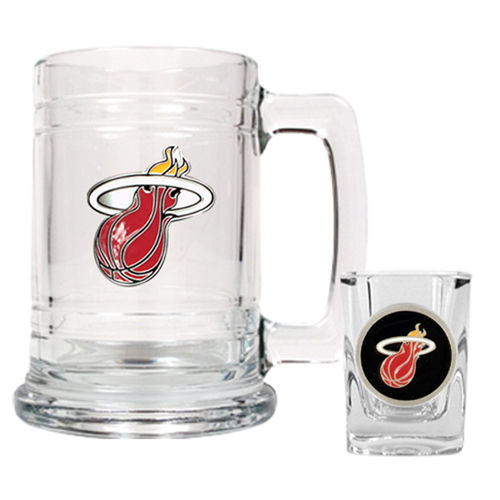 Miami Heat NBA Boilermaker Set - Primary Logomiami 