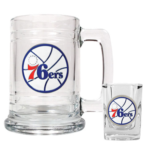 Philadelphia 76ers NBA Boilermaker Set - Primary Logo