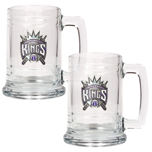 Sacramento Kings NBA 2pc 15oz Glass Tankard Set - Primary Logosacramento 