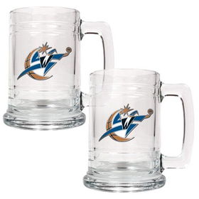 Washington Wizards NBA 2pc 15oz Glass Tankard Set - Primary Logowashington 