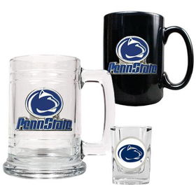 Penn State Nittany Lions NCAA 15oz Tankard, 15oz Ceramic Mug & 2oz Shot Glass Set - Primary Logopenn 