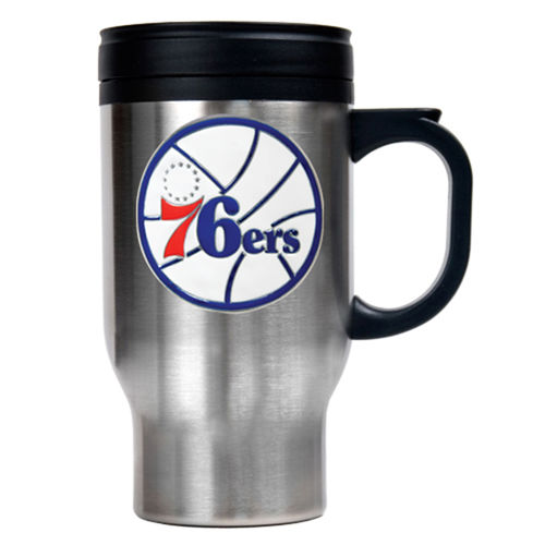 Philadelphia 76ers NBA Stainless Steel Travel Mug - Primary Logo