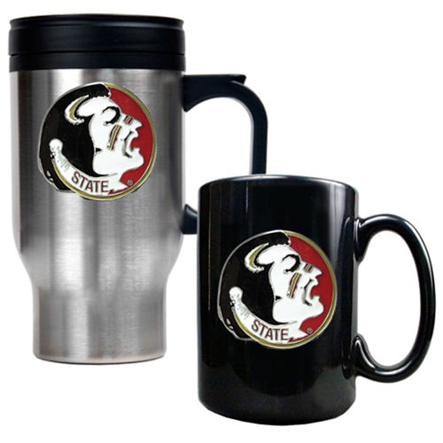 Florida State Seminoles NCAA Stainless Travel Mug And Ceramic Mug Setflorida 