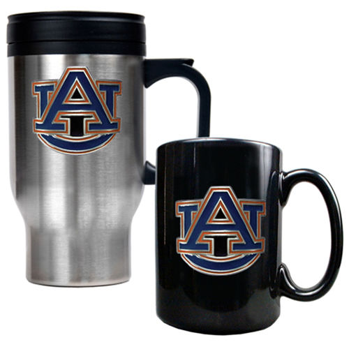 Auburn Tigers NCAA Stainless Travel Mug And Ceramic Mug Setauburn 