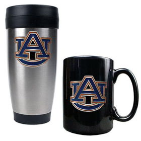 Auburn Tigers NCAA Stainless Travel Tumbler And Ceramic Mug Setauburn 