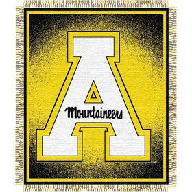 Appalachian State Mountaineers NCAA Triple Woven Jacquard Throw (019 Focus) (48x60")"appalachian 