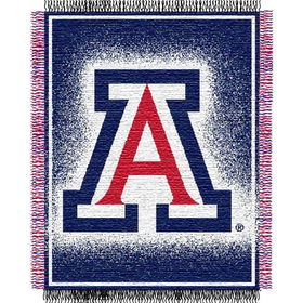 Arizona Wildcats NCAA Triple Woven Jacquard Throw (019 Focus) (48x60")"arizona 