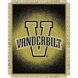 Vanderbilt Commodores NCAA Triple Woven Jacquard Throw (019 Focus) (48x60")"