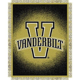 Vanderbilt Commodores NCAA Triple Woven Jacquard Throw (019 Focus) (48x60")"vanderbilt 