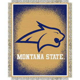 Montana State Bobcats NCAA Triple Woven Jacquard Throw (019 Focus) (48x60")"montana 