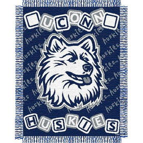 Connecticut Huskies NCAA Triple Woven Jacquard Throw (044 Series) (36x46")"connecticut 