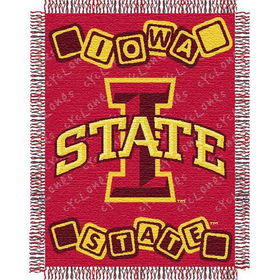 Iowa State Cyclones NCAA Triple Woven Jacquard Throw (044 Series) (36x46")"iowa 