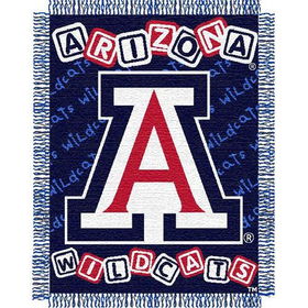 Arizona Wildcats NCAA Triple Woven Jacquard Throw (044 Series) (36x46")"arizona 