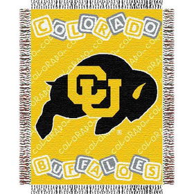 Colorado Golden Buffaloes NCAA Triple Woven Jacquard Throw (044 Series) (36x46")"colorado 