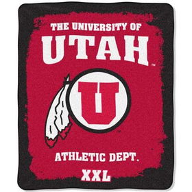 Utah Utes NCAA Property of Micro Raschel Blanket (50x60)utah 