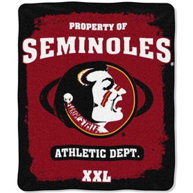 Florida State Seminoles NCAA Property of Micro Raschel Blanket (50x60)florida 