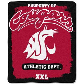 Washington State Cougars NCAA Property of" Micro Raschel Blanket (50"x60")"washington 