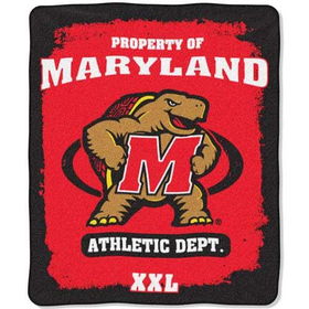 Maryland Terps NCAA Property of" Micro Raschel Blanket (50"x60")"maryland 