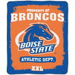 Boise State Broncos NCAA Property of" Micro Raschel Blanket (50"x60")"