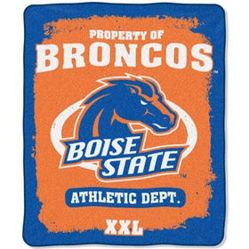 Boise State Broncos NCAA Property of" Micro Raschel Blanket (50"x60")"boise 