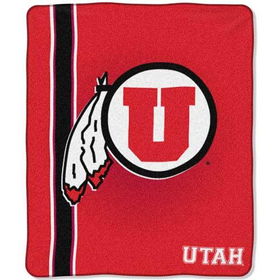 Utah Utes NCAA Royal Plush Raschel Blanket (Jersey Mesh Series) (50x60")"utah 