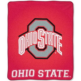 Ohio State Buckeyes NCAA Royal Plush Raschel Blanket (Jersey Mesh Series) (50x60")"ohio 