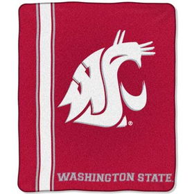 Washington State Cougars NCAA Royal Plush Raschel Blanket (Jersey Mesh Series) (50x60")"washington 