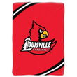 Louisville Cardinals NCAA Royal Plush Raschel Blanket (Force Series) (60x80)