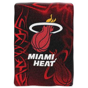 Miami Heat NBA Royal Plush Raschel Blanket (Fierce Series) (60x80)miami 