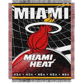 Miami Heat NBA Triple Woven Jacquard Throw (019 Series) (48x60")"miami 