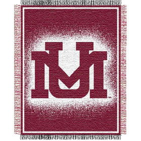 Montana Grizzlies NCAA Triple Woven Jacquard Throw (019 Focus) (48x60")"montana 