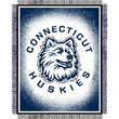 Connecticut Huskies NCAA Triple Woven Jacquard Throw (019 Focus) (48x60")"