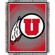 Utah Utes NCAA Triple Woven Jacquard Throw (019 Focus) (48x60")"