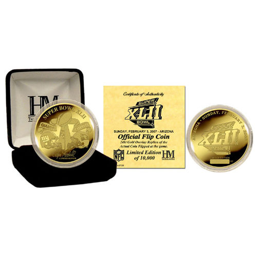 Super Bowl XLII 24kt Gold Flip Coinsuper 